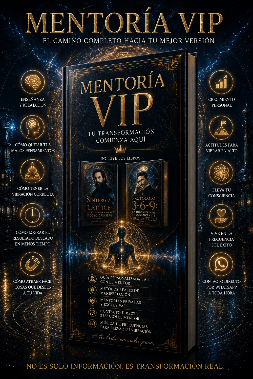 Mentoria Vip Premium + Libro de Jacobo Grinberg y Libro de Nikola Tesla